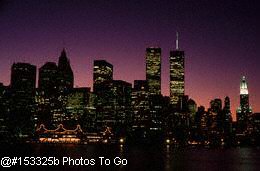 Downtown New York City skyline